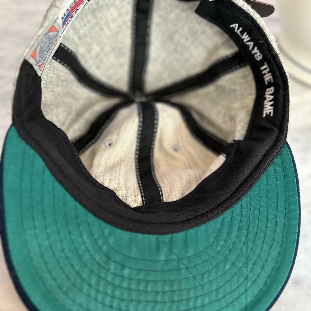 Ebbbets Field Flannels Adjustable Vintage Ballcap Grey Wool Blue CC Logo/Brim - Picture 3 of 3